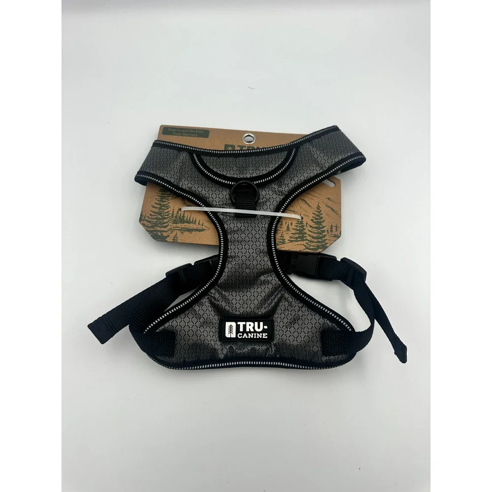 Tru-Canine Designer Step-In No Pull Dual Harness Dark Gray/ Large